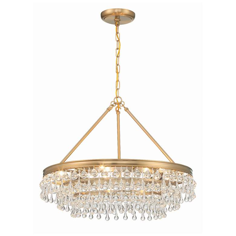 Image 3 Crystorama Calypso 25" Wide Vibrant Gold Crystals 6-Light Chandelier