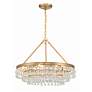 3_Crystorama Calypso 25" Wide Vibrant Gold Crystals 6-Light Chandelier