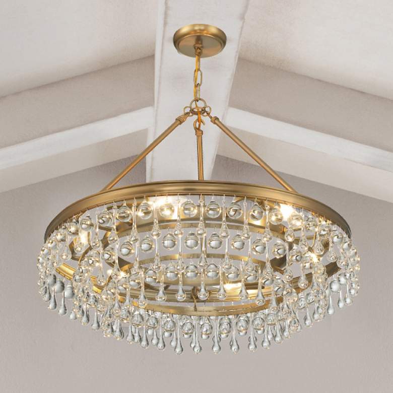 Image 2 Crystorama Calypso 25" Wide Vibrant Gold Crystals 6-Light Chandelier
