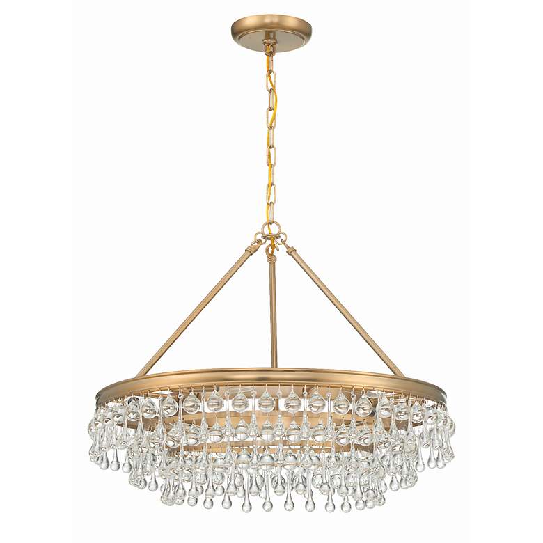 Image 4 Crystorama Calypso 25" Wide Vibrant Gold Crystals 6-Light Chandelier more views