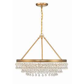 Image5 of Crystorama Calypso 25" Wide Vibrant Gold Crystals 6-Light Chandelier more views