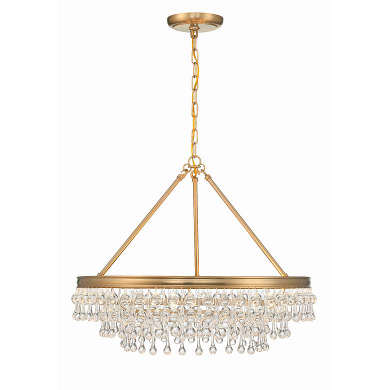 Image 5 Crystorama Calypso 25" Wide Vibrant Gold Crystals 6-Light Chandelier more views