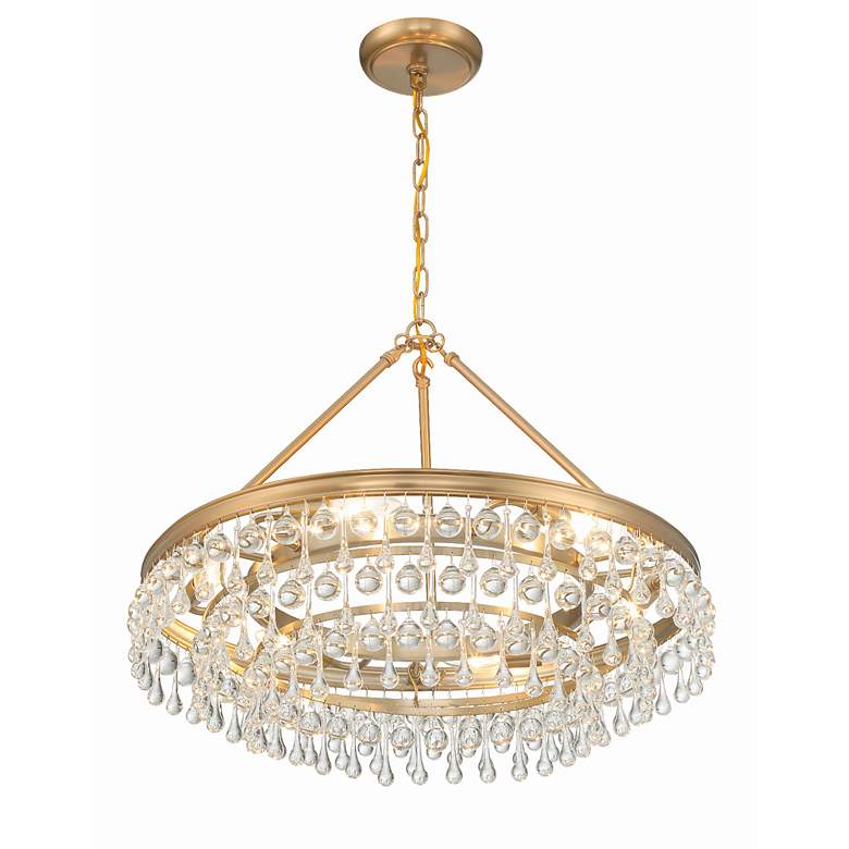 Image 6 Crystorama Calypso 25" Wide Vibrant Gold Crystals 6-Light Chandelier more views