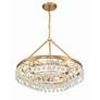 6_Crystorama Calypso 25" Wide Vibrant Gold Crystals 6-Light Chandelier more views