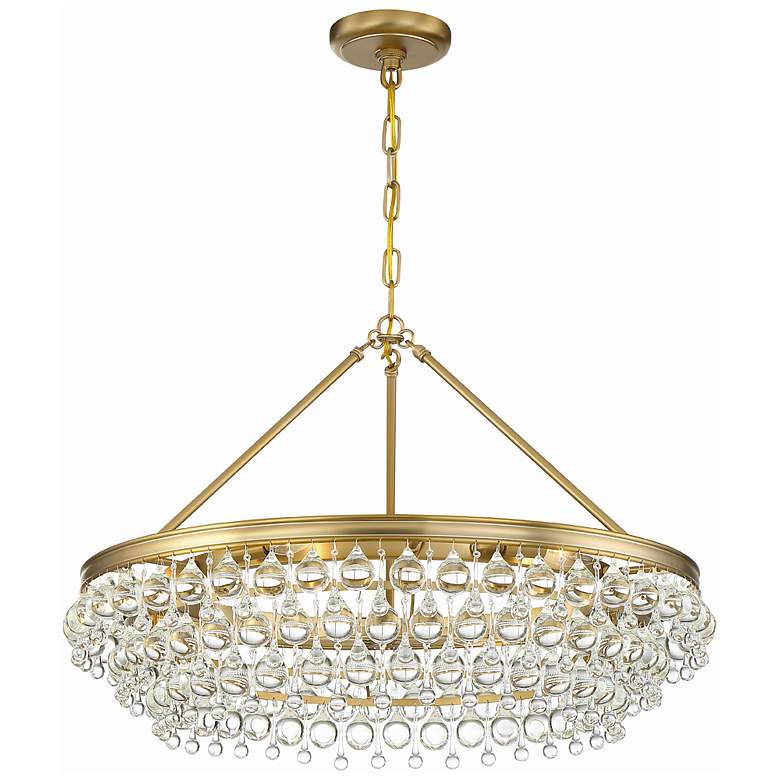 Image 3 Crystorama Calypso 30" Vibrant Gold and Crystal Teardrop Chandelier