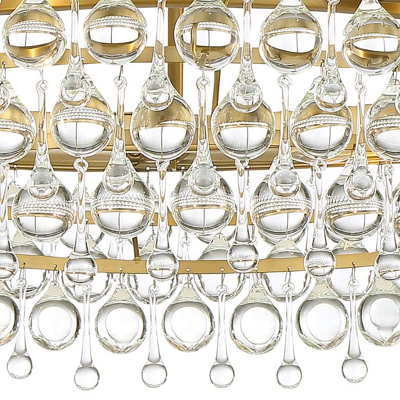 Image 5 Crystorama Calypso 30" Vibrant Gold and Crystal Teardrop Chandelier more views