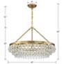 Crystorama Calypso 30" Vibrant Gold and Crystal Teardrop Chandelier in scene