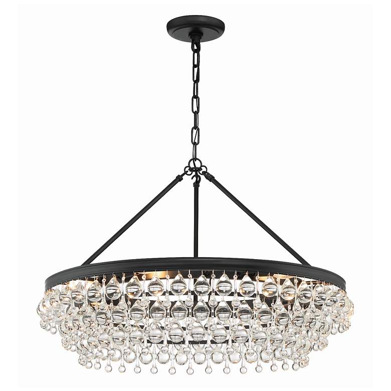 Image 2 Crystorama Calypso 30" Wide Matte Black Chandelier