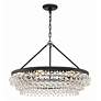 2_Crystorama Calypso 30" Wide Matte Black Chandelier