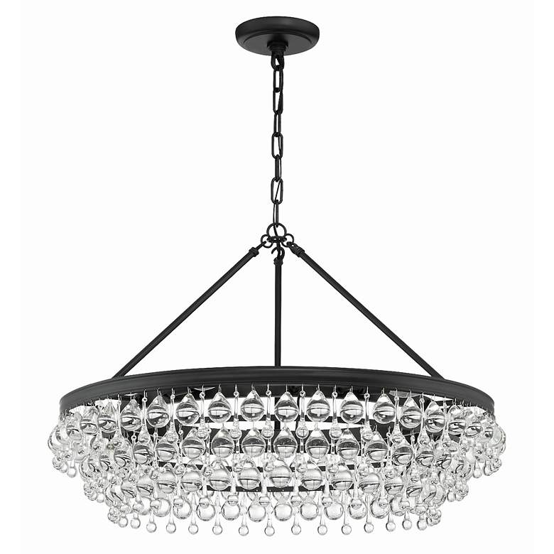 Image 3 Crystorama Calypso 30" Wide Matte Black Chandelier more views