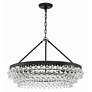 3_Crystorama Calypso 30" Wide Matte Black Chandelier more views