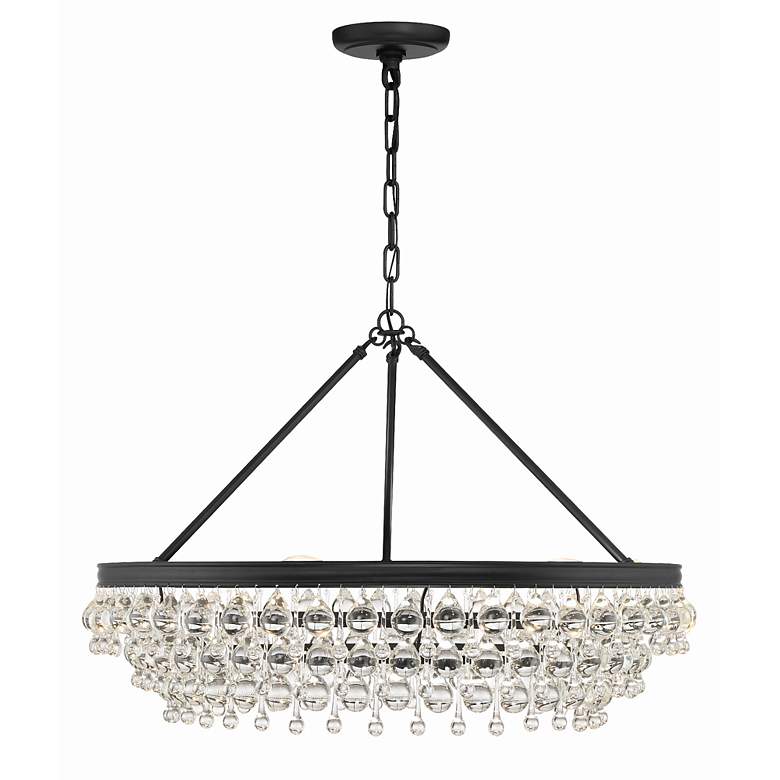 Image 4 Crystorama Calypso 30" Wide Matte Black Chandelier more views