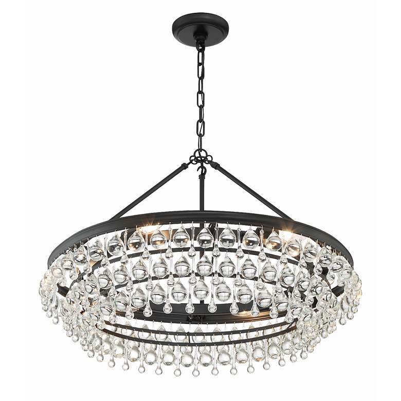Image 5 Crystorama Calypso 30" Wide Matte Black Chandelier more views