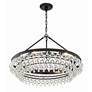 5_Crystorama Calypso 30" Wide Matte Black Chandelier more views