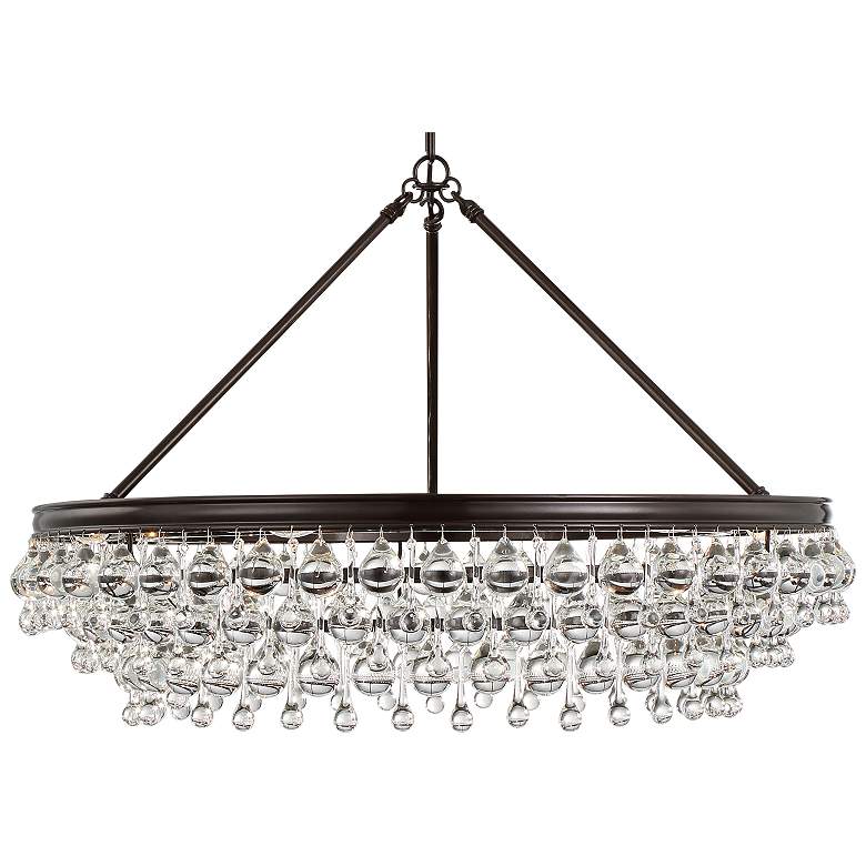 Image 2 Crystorama Calypso 30 inch Wide Vibrant Bronze and Crystal Chandelier