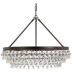 Crystorama Calypso 30" Wide Vibrant Bronze and Crystal Chandelier