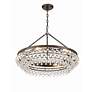 Thumbnail3 of Crystorama Calypso 30" Wide Vibrant Bronze and Crystal Chandelier more views
