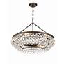 Crystorama Calypso 30" Wide Vibrant Bronze and Crystal Chandelier