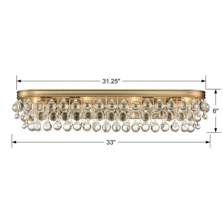 Image 5 Crystorama Calypso 33" Wide Vibrant Gold Bath Light more views
