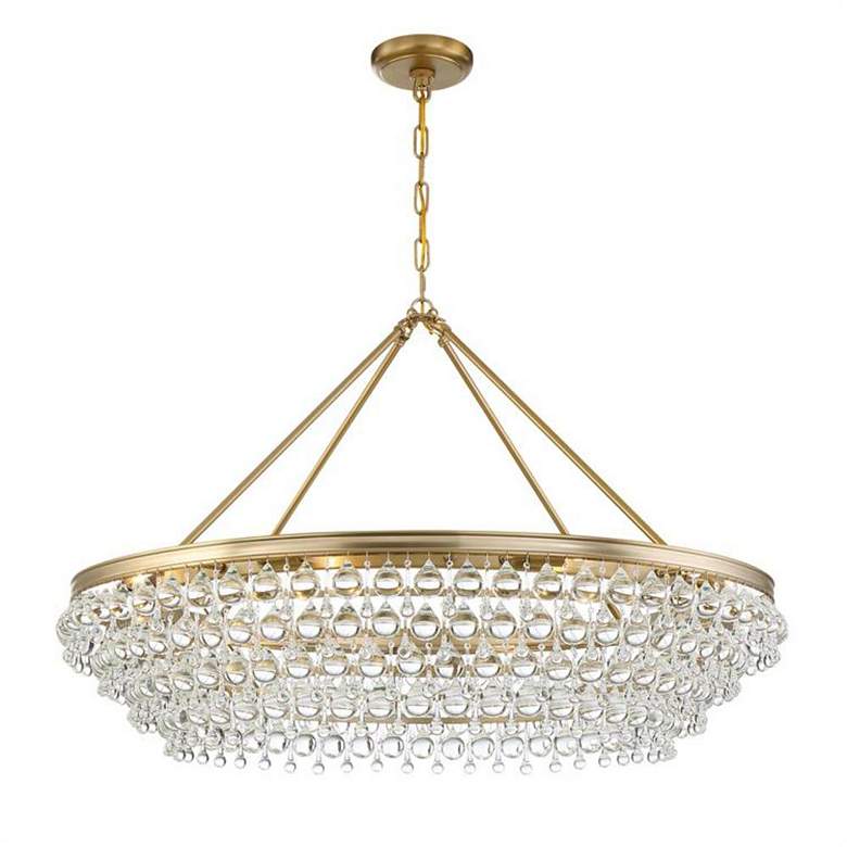 Image 3 Crystorama Calypso 40 inch Wide Vibrant Gold and Crystal Chandelier more views