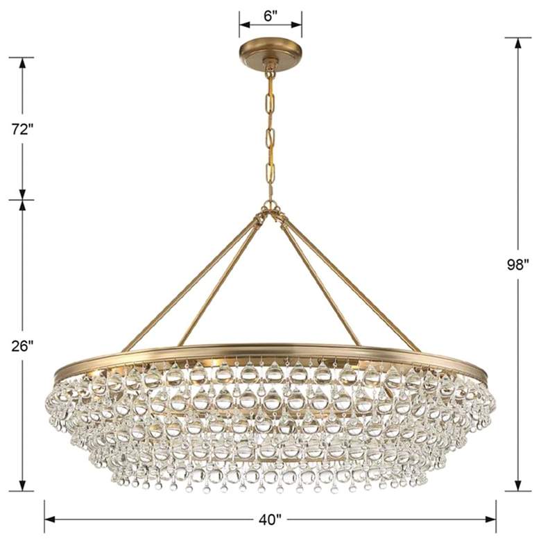 Image 6 Crystorama Calypso 40 inch Wide Vibrant Gold and Crystal Chandelier more views