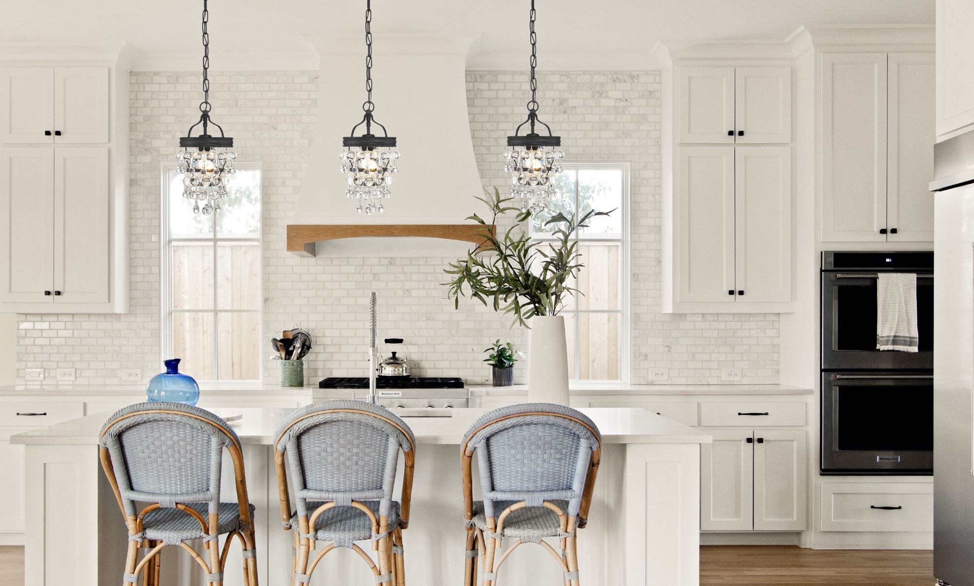 Image 5 Crystorama Calypso 7.25'' Crystal Teardrop Matte Black Chandelier more views