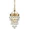 Crystorama Calypso 7.5" Wide Vibrant Gold and Crystal Mini Chandelier