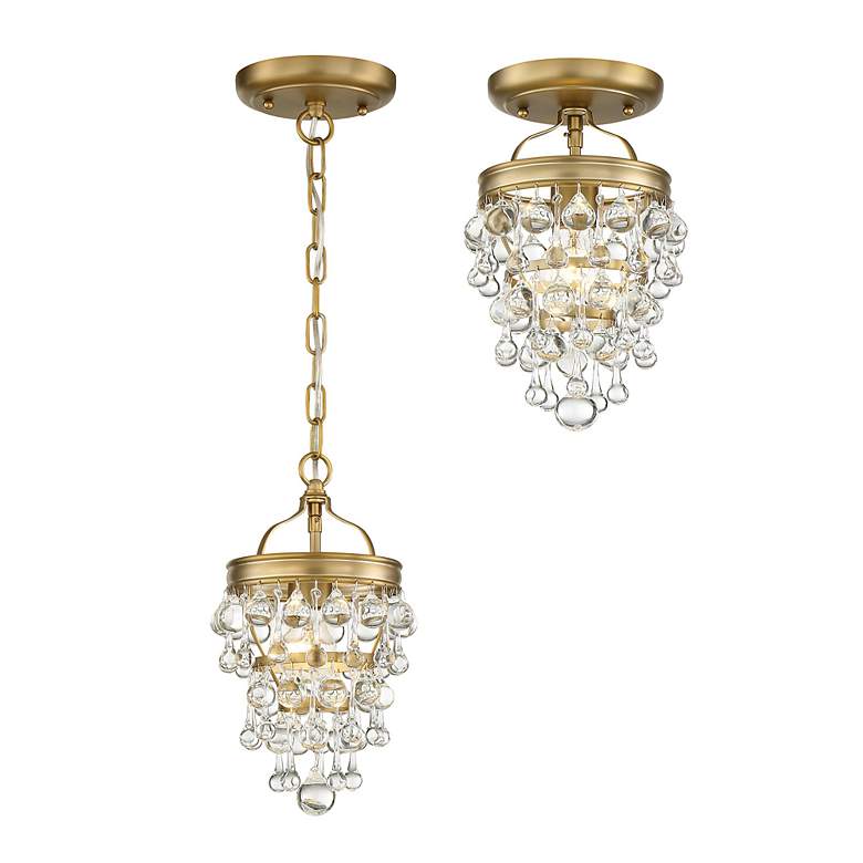 Image 3 Crystorama Calypso 7.5 inch Wide Vibrant Gold and Crystal Mini Chandelier more views