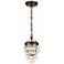 Crystorama Calypso 7 1/2" Vibrant Bronze and Crystal Mini Chandelier