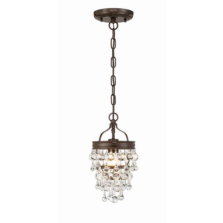 Image 3 Crystorama Calypso 7 1/2" Vibrant Bronze and Crystal Mini Chandelier more views