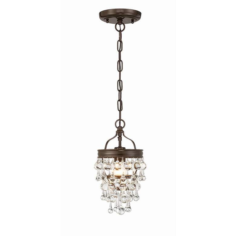 Image 3 Crystorama Calypso 7 1/2 inch Vibrant Bronze and Crystal Mini Chandelier more views