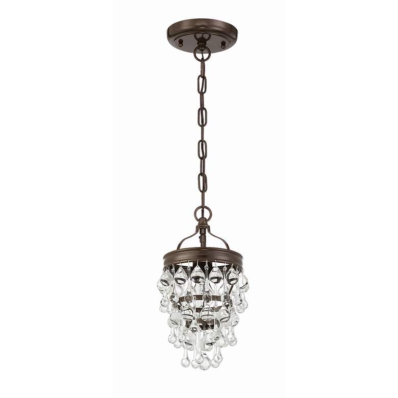 Image 4 Crystorama Calypso 7 1/2 inch Vibrant Bronze and Crystal Mini Chandelier more views