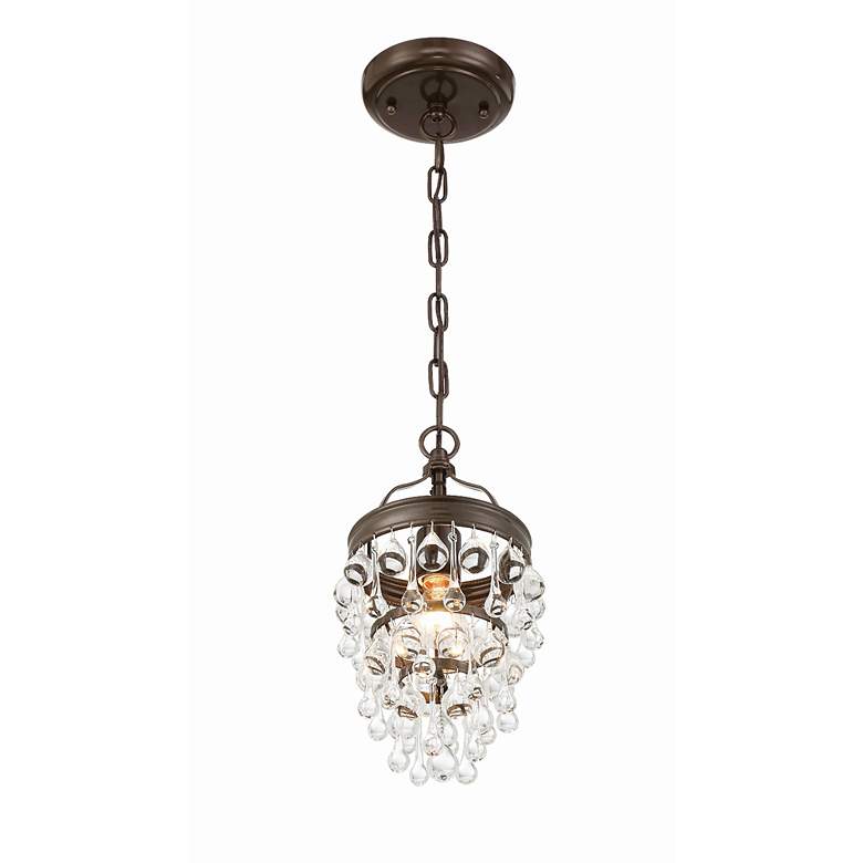 Image 5 Crystorama Calypso 7 1/2" Vibrant Bronze and Crystal Mini Chandelier more views