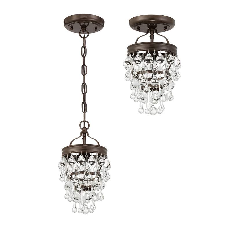Image 6 Crystorama Calypso 7 1/2" Vibrant Bronze and Crystal Mini Chandelier more views