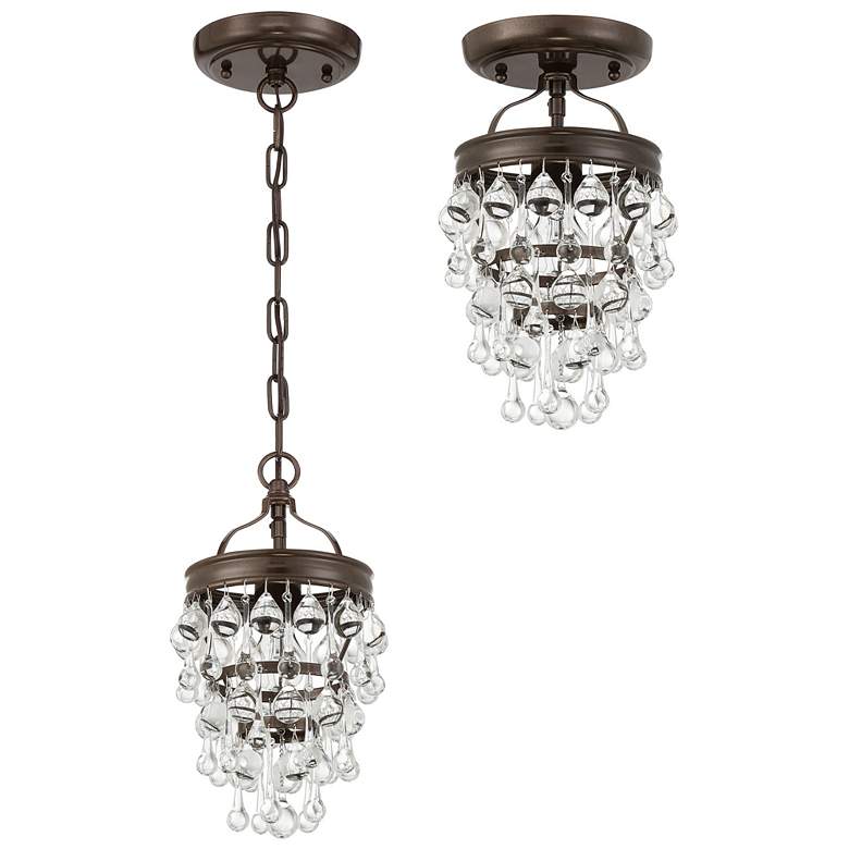 Image 7 Crystorama Calypso 7 1/2 inch Vibrant Bronze and Crystal Mini Chandelier more views