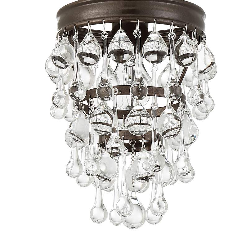 Image 7 Crystorama Calypso 7 1/2" Vibrant Bronze and Crystal Mini Chandelier more views