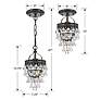 Crystorama Calypso 7 1/2" Vibrant Bronze and Crystal Mini Chandelier