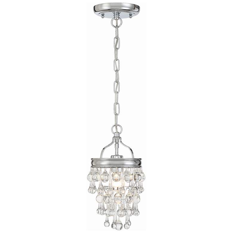 Image 3 Crystorama Calypso 7 1/2" Wide Chrome and Crystal Mini Pendant more views