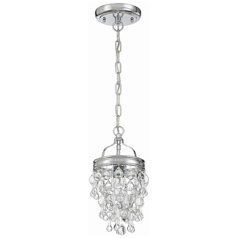 Image 4 Crystorama Calypso 7 1/2" Wide Chrome and Crystal Mini Pendant more views