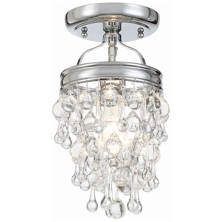 Image 2 Crystorama Calypso 7 1/2" Wide Chrome Ceiling Light