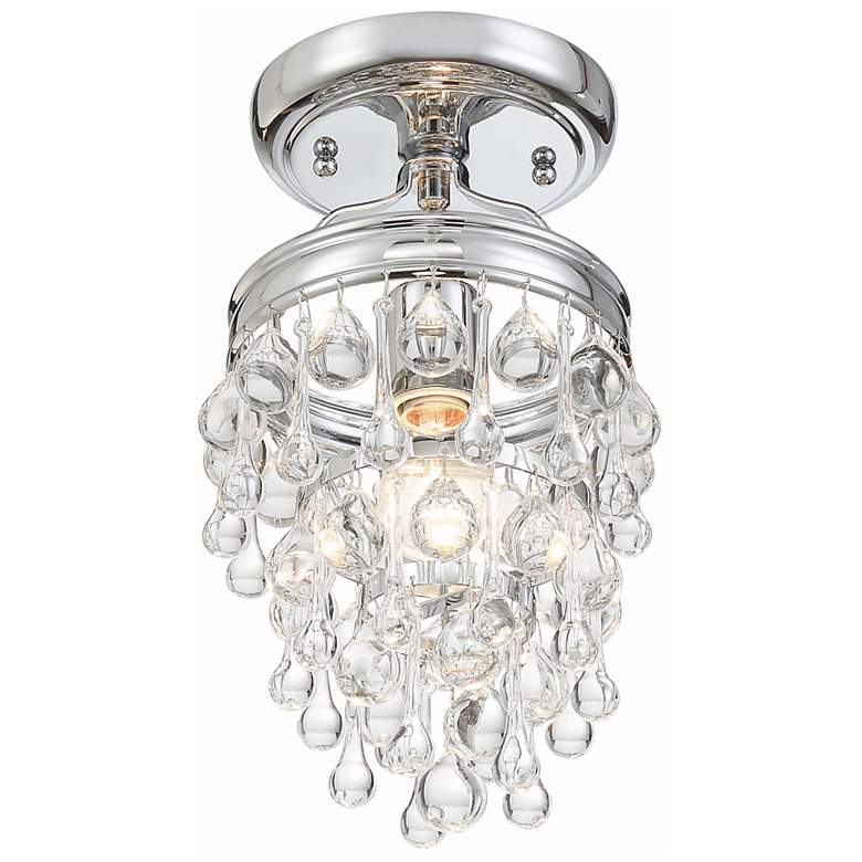 Image 5 Crystorama Calypso 7 1/2" Wide Chrome Ceiling Light more views