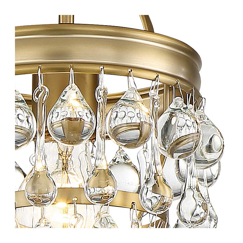 Crystorama Calypso 7 1/2&quot; Wide Vibrant Gold Ceiling Light more views