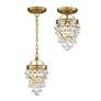 4_Crystorama Calypso 7 1/2" Wide Vibrant Gold Ceiling Light more views