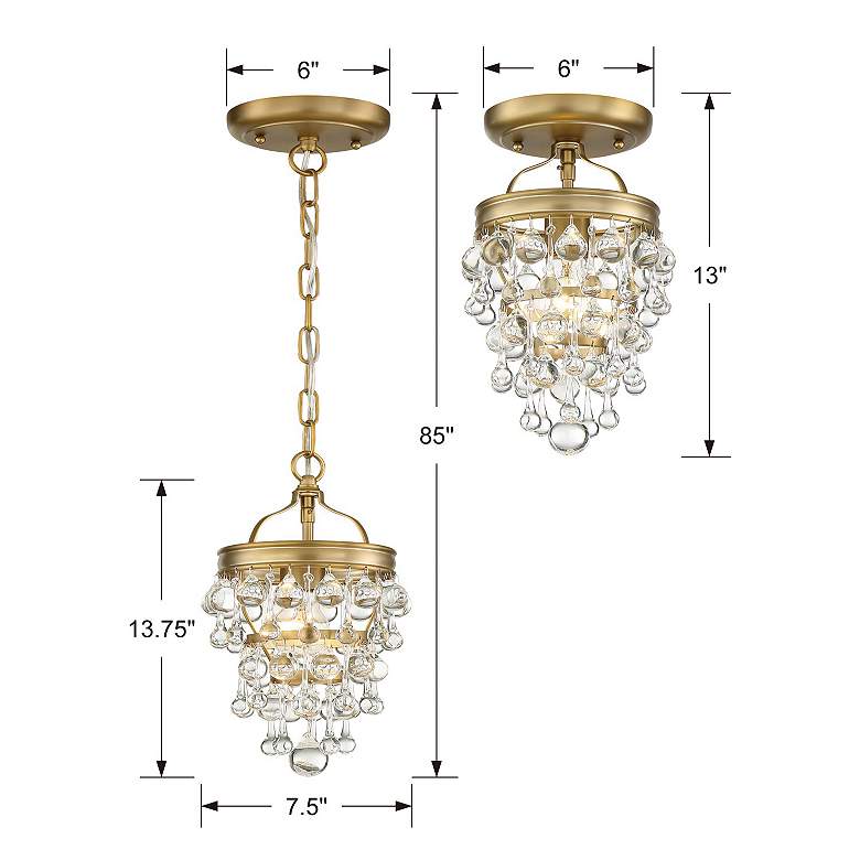 Image 5 Crystorama Calypso 7 1/2" Wide Vibrant Gold Ceiling Light more views