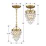 5_Crystorama Calypso 7 1/2" Wide Vibrant Gold Ceiling Light more views