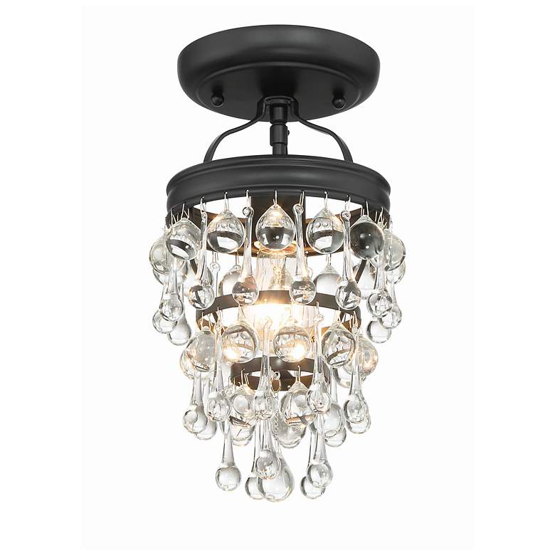 Image 2 Crystorama Calypso 7 1/4" Wide Matte Black Ceiling Light