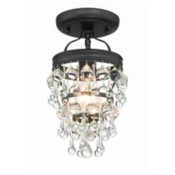 Crystorama Calypso 7 1/4" Wide Matte Black Ceiling Light