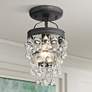 1_Crystorama Calypso 7 1/4" Wide Matte Black Ceiling Light