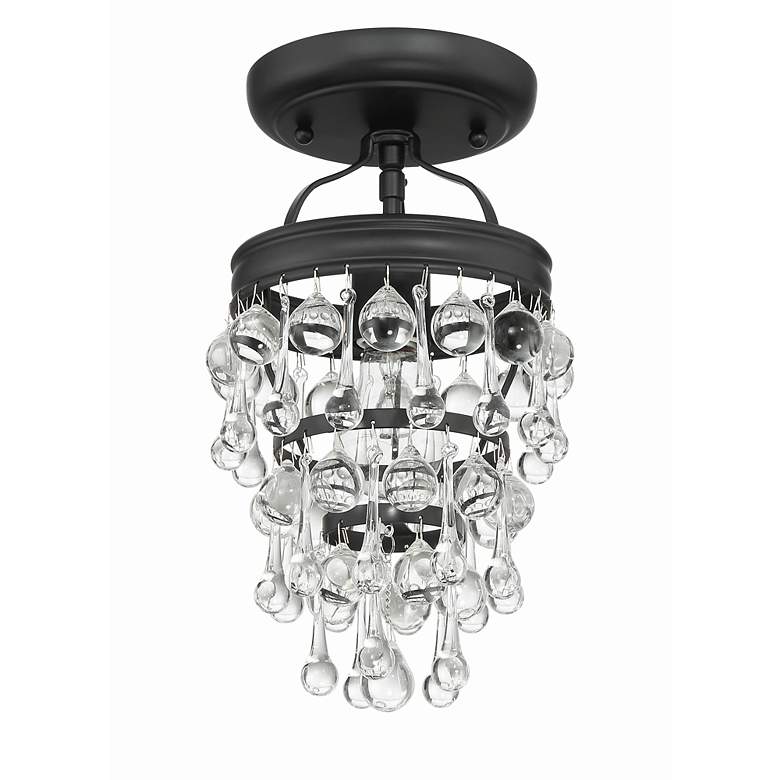 Image 3 Crystorama Calypso 7 1/4" Wide Matte Black Ceiling Light more views