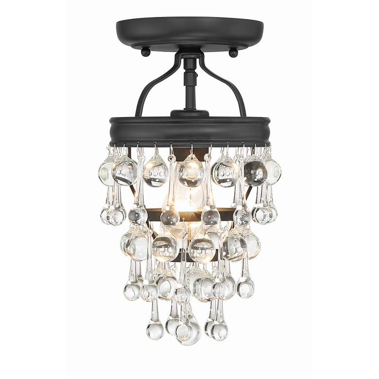 Image 4 Crystorama Calypso 7 1/4" Wide Matte Black Ceiling Light more views